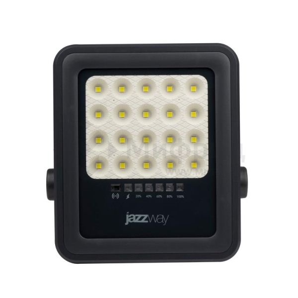 Прожектор светодиодный PFL SOLAR 02 50 6500К GR IP65 ДО с солнечн. панелью и пультом Pro+ JazzWay 5058460