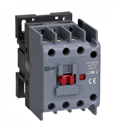 Контактор 38А 400В AC АС3 АС4 1НО+1НЗ КМ-102 DEKraft 21935DEK Контактор 38А 400В AC АС3 АС4 1НО+1НЗ КМ-102 DEKraft 21935DEK