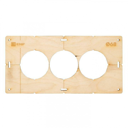 Шаблон для подрозетников c 3 отв. d68мм Expert EKF sh-d68-3