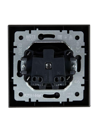 Розетка СП BRITE РСР10-1-0-БрС 10А в сборе без заземл. без защ. шторок сталь IEK BR-R10-10-K46-F Розетка СП BRITE РСР10-1-0-БрС 10А в сборе без заземл. без защ. шторок сталь IEK BR-R10-10-K46-F