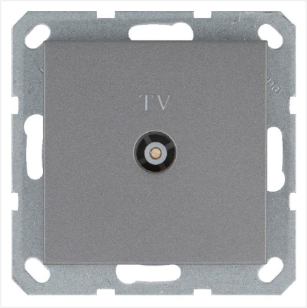 Розетка телевизионная оконечная TV Ф9.5мм механизм алюм. Jasmart G6001S Розетка телевизионная оконечная TV Ф9.5мм механизм алюм. Jasmart G6001S