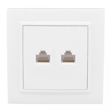 Розетка компьютерная 2-м СП Минск RJ45 бел. EKF ERK02-035-10 Розетка компьютерная 2-м СП Минск RJ45 бел. EKF ERK02-035-10