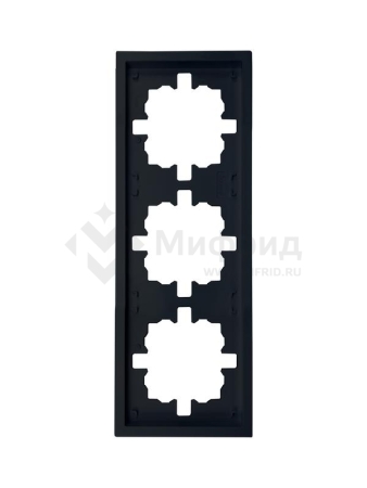 Рамка 3-м ZIMA горизонт. черн. бархат LEZARD 704-4200-148