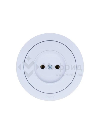 Розетка 1-м СП OSEN без заземл. ПБТ бел. LEZARD 743-0288-121B