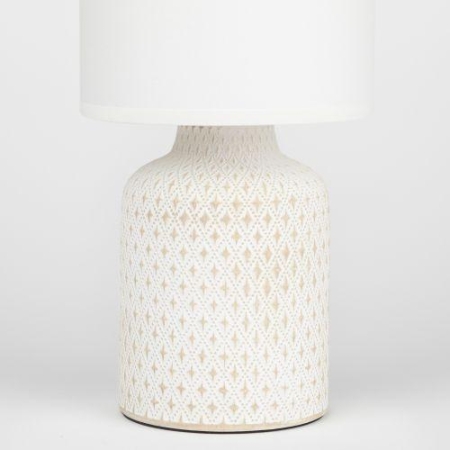 Лампа настольная Sabrina 7043-502 1хЕ14 40Вт керамика бел. с абажуром Rivoli Б0053462