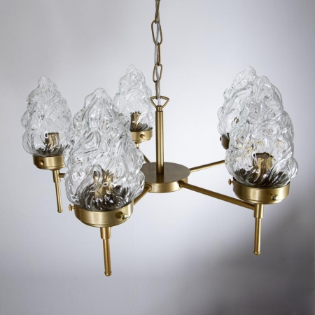 Светильник "Фламенко" 151 НПБ 01-5х40-101 Е14 [ИМ] подвесной зол. Элетех 1005405319