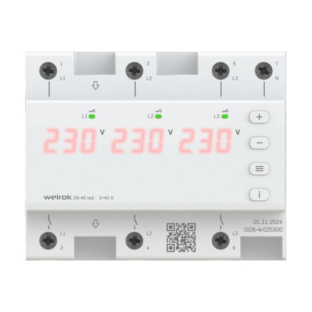 Реле напряжения D6-40 red Welrok 4660251140397 Реле напряжения D6-40 red Welrok 4660251140397