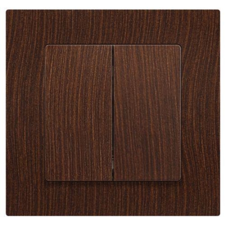 Переключатель 2-кл. СП Accent 6-107-10 10А IP20 250В AL/CU венге Intro Б0063574