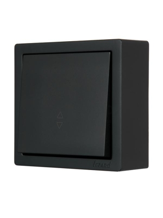 Выключатель проходной 1-кл. ОП LETO черн. бархат LEZARD 752-4200-105