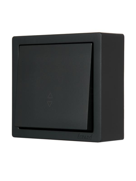 Выключатель проходной 1-кл. ОП LETO черн. бархат LEZARD 752-4200-105