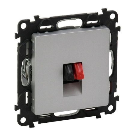 Аудиорозетка 1-м СП Valena Life с лиц. панелью пружин. зажимы алюм. Leg 753672 Аудиорозетка 1-м СП Valena Life с лиц. панелью пружин. зажимы алюм. Leg 753672