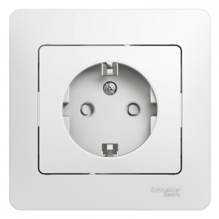 Розетка 1-м СП Glossa 16А IP20 с заземл. защ. шторки в сборе бел. SE GSL000144 Розетка 1-м СП Glossa 16А IP20 с заземл. защ. шторки в сборе бел. SE GSL000144