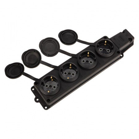 Колодка удлинителя 4-м 16А IP44 230В 2P+PE влагозащ. каучук PROCONNECT 111-114-4 Колодка удлинителя 4-м 16А IP44 230В 2P+PE влагозащ. каучук PROCONNECT 111-114-4