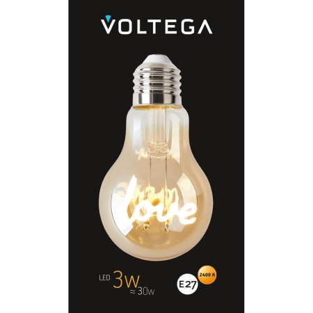 Лампа светодиодная филаментная Loft 271 A60 3Вт 2400К E27 Voltega 8580 Лампа светодиодная филаментная Loft 271 A60 3Вт 2400К E27 Voltega 8580