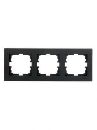 Рамка 3-местн. горизонт. VESNA черн. бархат LEZARD 742-4200-148 Рамка 3-местн. горизонт. VESNA черн. бархат LEZARD 742-4200-148