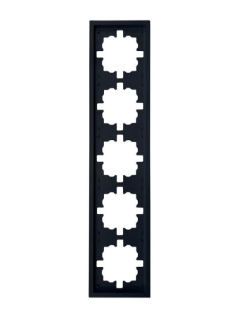 Рамка 5-мест. горизонт. ZIMA черн. бархат LEZARD 704-4200-150