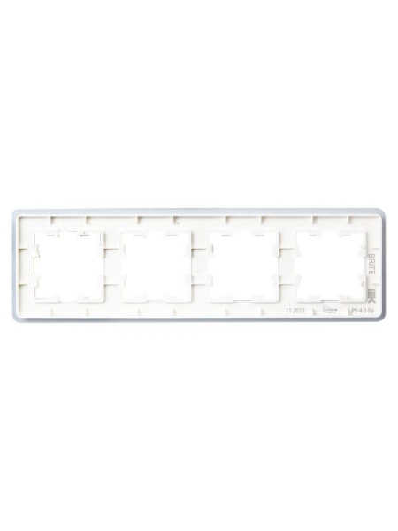 Рамка 4-м BRITE РУ-4-2-Бр стекло бел. RE IEK BR-M42-G-41-K01