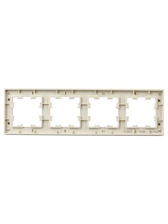 Рамка 4-м BRITE РУ-4-Бр беж. рифленый IEK BR-M42-51-K10