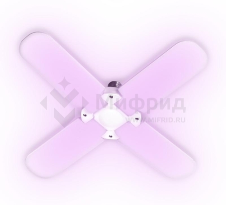 Лампа светодиодная PPG T95-4p AGRO 36Вт FR E27 4 лепестка с поворотом 90град. для растений красн. 650нм/син. 450нм Pro JazzWay 5043350