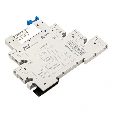 Реле промежуточное РП slim 23/1 6А 230В AC с розеткой в сборе EKF rps-23-1-60-rms230AC Реле промежуточное РП slim 23/1 6А 230В AC с розеткой в сборе EKF rps-23-1-60-rms230AC