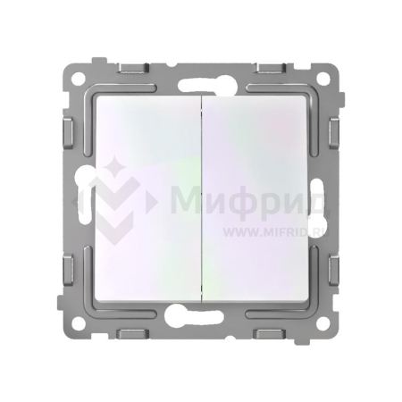Выключатель 2-кл. СП Pixel 10А IP20 механизм перламутр. TOKOV ELECTRIC TKE-PX-V2-C04