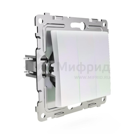 Выключатель 3-кл. СП Pixel 10А IP20 механизм перламутр. TOKOV ELECTRIC TKE-PX-V3-C04