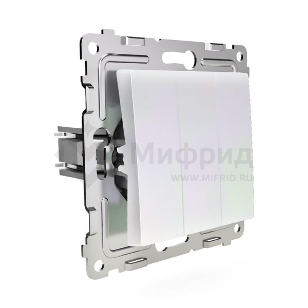 Выключатель 3-кл. СП Pixel 10А IP20 механизм перламутр. TOKOV ELECTRIC TKE-PX-V3-C04