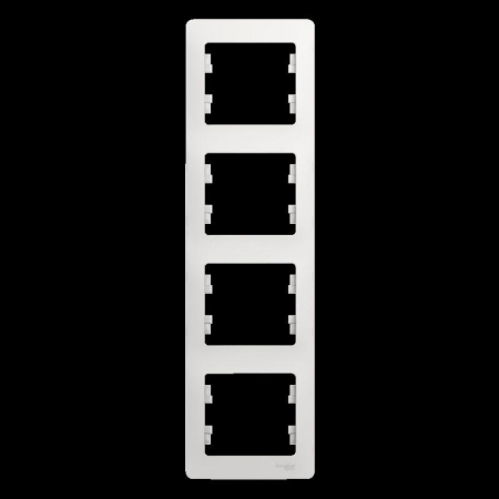 Рамка 4-м Glossa вертикал. бел. SE GSL000108 Рамка 4-м Glossa вертикал. бел. SE GSL000108