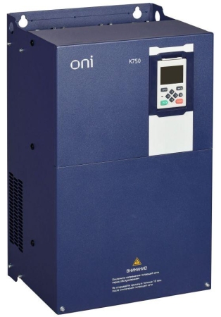 Преобразователь частоты K750 380В 3ф 55-75кВт 112-150А со встроен. тормозом и дросселем постоянного тока ONI K750-33-5575TRM