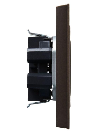 Розетка 2-м СП BRITE РСш12-2-БрТБ 10А в сборе без заземл. защ. шторки бр. IEK BR-R23-10-K45-F Розетка 2-м СП BRITE РСш12-2-БрТБ 10А в сборе без заземл. защ. шторки бр. IEK BR-R23-10-K45-F