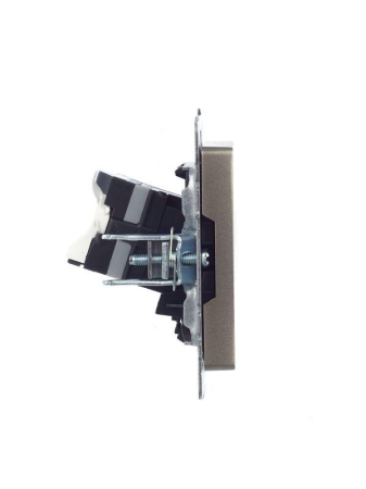 Розетка компьютерная СП RJ45 кат.5E BRITE РК10-БрШ механизм шампань IEK BR-K10-1-K37 Розетка компьютерная СП RJ45 кат.5E BRITE РК10-БрШ механизм шампань IEK BR-K10-1-K37