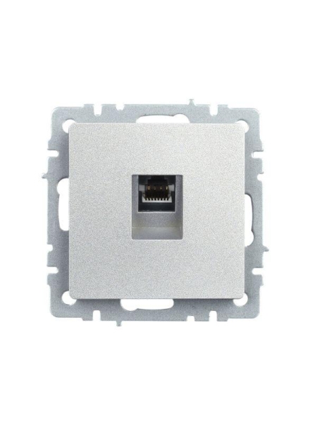 Розетка компьютерная СП RJ45 кат.5E BRITE РК10-БрА механизм алюм. IEK BR-K10-1-K47 Розетка компьютерная СП RJ45 кат.5E BRITE РК10-БрА механизм алюм. IEK BR-K10-1-K47