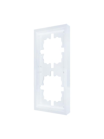 Рамка 2-мест. горизонт. ZIMA бел. LEZARD 704-0200-147