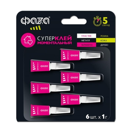 Супер-клей 1г BL-6 GSp-1x 6 ФАZА 5044036 Супер-клей 1г BL-6 GSp-1x 6 ФАZА 5044036