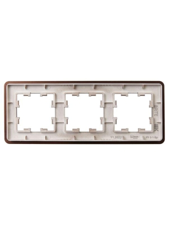 Рамка 3-м BRITE РУ-3-1-Бр метал. коричн. RE AL IEK BR-M32-M-21-K30 Рамка 3-м BRITE РУ-3-1-Бр метал. коричн. RE AL IEK BR-M32-M-21-K30