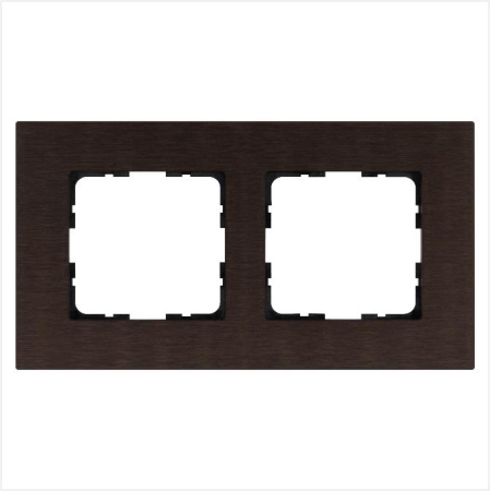 Рамка 2-м G-Metal метал. алюм. корич. Brown Jasmart G1002AZ Рамка 2-м G-Metal метал. алюм. корич. Brown Jasmart G1002AZ