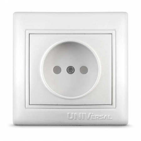 Розетка 1-м СП Севиль 16А IP20 без заземл. защ. шторки бел. UNIVersal С0047 Розетка 1-м СП Севиль 16А IP20 без заземл. защ. шторки бел. UNIVersal С0047