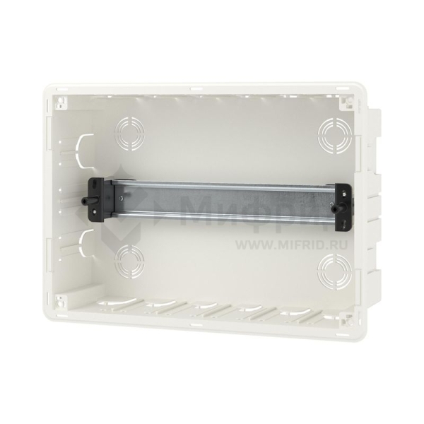 Щиток встраиваемый Фрейм (FRAME) ЩРв-п-12 12мод с тонированной дверцей с 2 шинами PEN на 6 и 8 отверст. бел. DKC F12B1WD