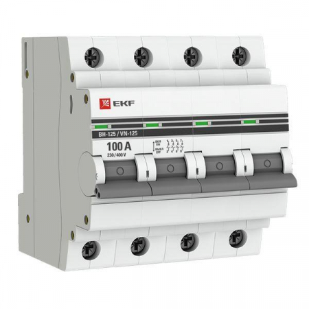 Выключатель нагрузки 4п 100А ВН-125 PROxima EKF SL125-4-100-pro Выключатель нагрузки 4п 100А ВН-125 PROxima EKF SL125-4-100-pro