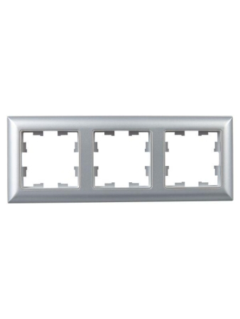Рамка 3-м BRITE РУ-3-Бр алюм./алюм. IEK BR-M32-12-K47
