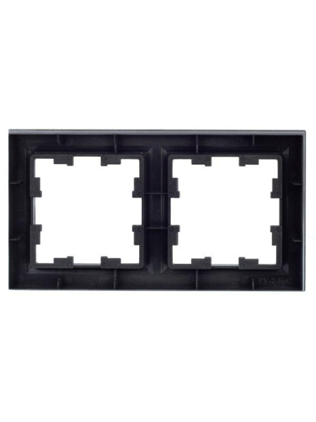 Рамка 2-м BRITE РУ-2-БрС сталь IEK BR-M22-K46