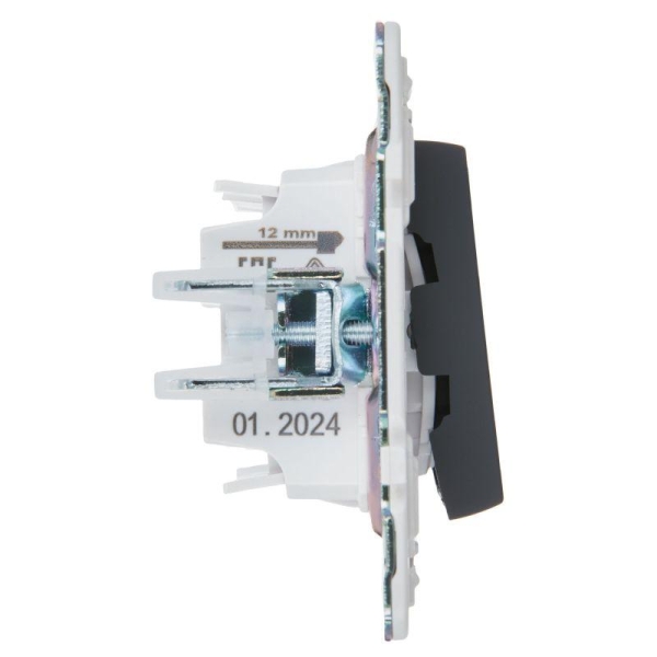 Выключатель проходной 2-кл. SKANDY 10А SK-V05G графит IEK SK-V22-0-10-K53