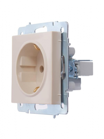 Розетка 1-м СП Vesna с заземл. ПБТ механизм крем. LEZARD 742-0388-122B Розетка 1-м СП Vesna с заземл. ПБТ механизм крем. LEZARD 742-0388-122B