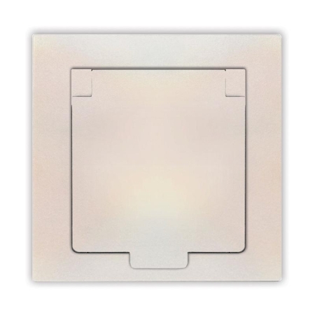 Розетка 1-м СП Афина 16А IP20 с заземл. с крышкой в сборе жемчуж. Universal A0029-OBr Розетка 1-м СП Афина 16А IP20 с заземл. с крышкой в сборе жемчуж. Universal A0029-OBr