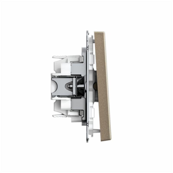 Переключатель 1-кл. ArtGallery 10AX быстрозажим. клем. механизм шампань SE GAL000561S