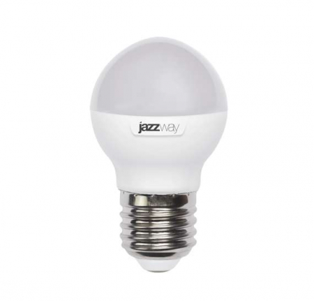 Лампа светодиодная PLED-SP 9Вт G45 шар 3000К тепл. бел. E27 820лм 230В JazzWay 2859631A Лампа светодиодная PLED-SP 9Вт G45 шар 3000К тепл. бел. E27 820лм 230В JazzWay 2859631A