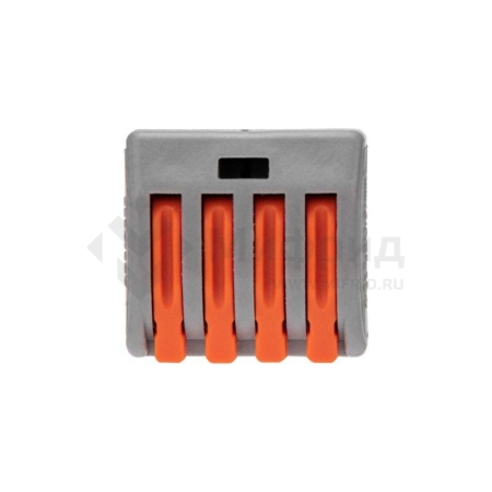 Клемма универсальная СМК 222-414 4-проводная сер. 0.08-2.5/4кв.мм (уп.50шт) Rexant 07-5254-4