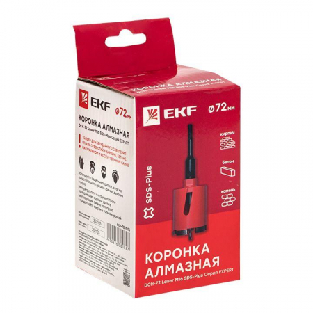 Коронка алмазная DCH-72 Laser M16 SDS-Plus Expert EKF dch-72-m16 Коронка алмазная DCH-72 Laser M16 SDS-Plus Expert EKF dch-72-m16