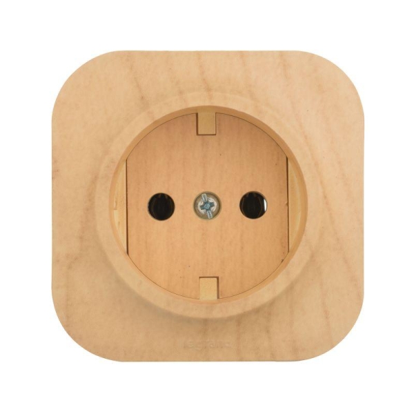 Розетка 1-м ОП Quteo 16А IP20 2P без заземл. без защ. шторок дерево IEK 782270 Розетка 1-м ОП Quteo 16А IP20 2P без заземл. без защ. шторок дерево IEK 782270