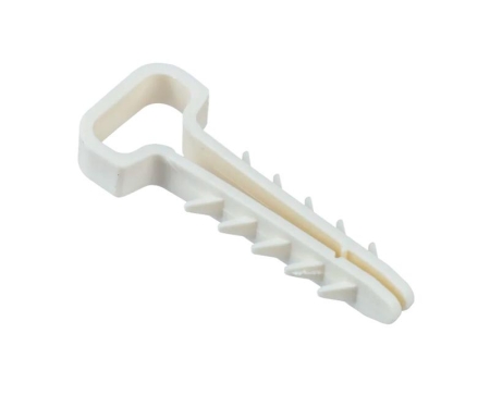 Дюбель-хомут PCD-F 06х12-45-100WH для плоского кабеля PA6.6 (уп.100шт) Jazzway 5054943